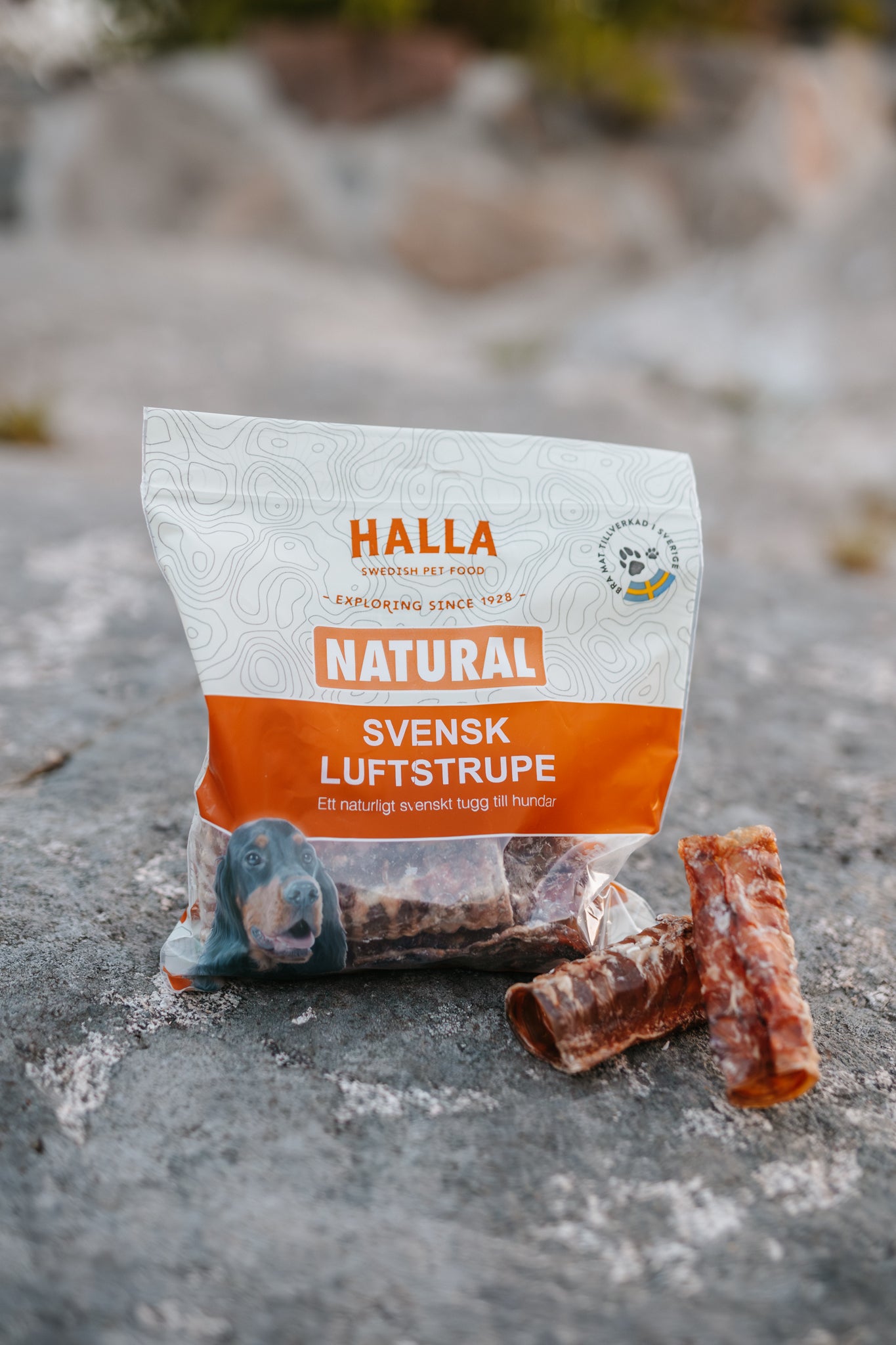 Halla torkad nötstrupe