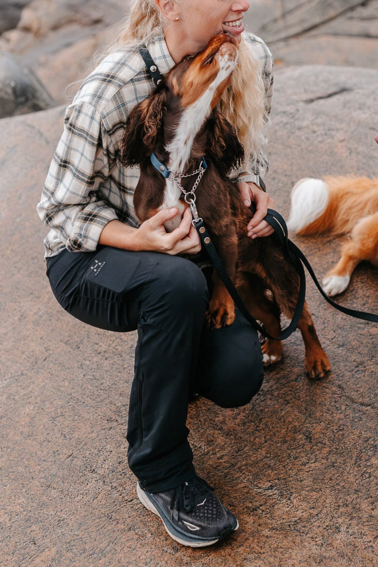 Agda halvstryp halsband med kedja