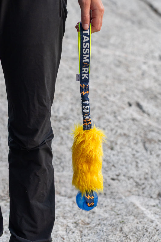 Fuskpäls Bungee Pipleksak med Kong Squeezz (SWE)